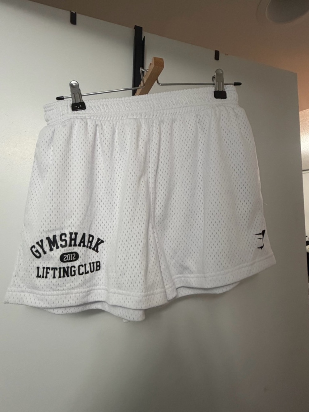 Gymshark Women's White Lifting Club Mesh Shorts